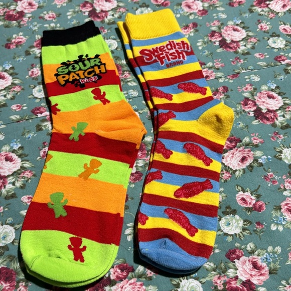 New! Sour Patch Kids! & Swedish Fish brand Socks! 2 pairs of socks never worn 💫 - Picture 3 of 3